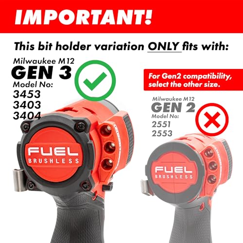 Simon Tools Magnetic Bit Holder for Milwaukee M12 Impact Driver & Drill - Milwaukee Bit Holder for M12 Gen 3