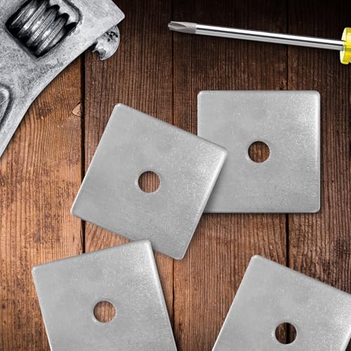 10 Pcs Square Plate Washers 3/8" (ID) x 2.4" x 2.4"