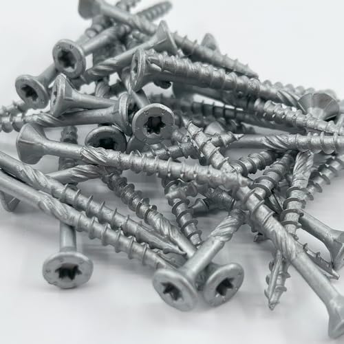 #10 x 2 Ceramic Coated Deck Screws, Length, T25 Drive, Rust Resistant, Grey Color, Qty (250) 250