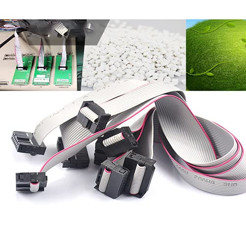 Heyiarbeit 3pcs IDC 30 Pin Connector Gray Wire Flat Ribbon Cable Connector Length 30cm 2.54mm Pitch 30p