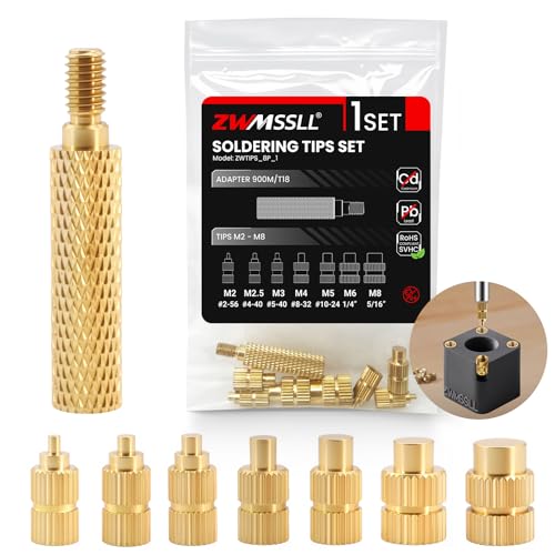 1/4"-20x12.7/5/6/8/10x8 Threaded Inserts-150 Pieces Assortment Box+Heat-Set Insert Tips Sets,Brass Knurled Nuts,pPress Tool for 3D Printing Components and Plastic Parts