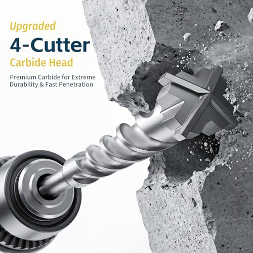 1-1/2" x 13" SDS Max Concrete Drill Bit, 4-Cutter Masonry Bit 1-1/2" x 13" (340mm)