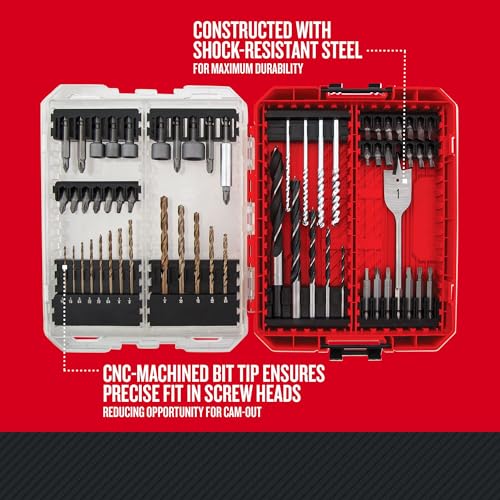 CRAFTSMAN Drill Bit Set 60 Pieces, Impact Driver and Screwdriver Bit Set , Includes Nut Drivers (CMAF1260) One Size