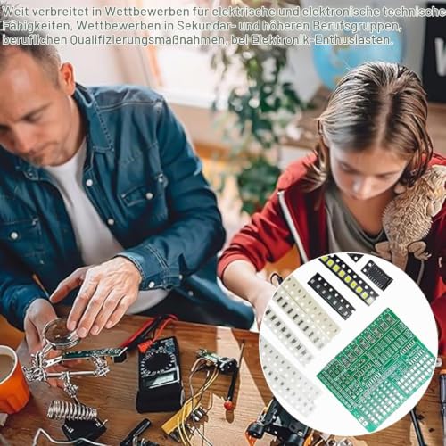 RGB LED Flashing Controller DIY Kit 1805 SMD/SMT Soldering Exercise Board, Components Training Board, Soldering Practice Kit, Color Light Controller, DIY Soldering Skill Training Board, 5V Type D
