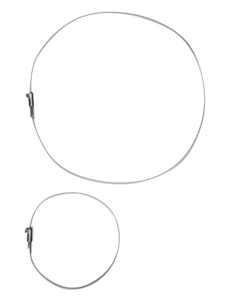 QWORK CV Boot Clamp, 20 Pack 304 Stainless Steel CV Joint Boot Band Clamp, 1.8" - 3.2", 1.8" - 5.6" Universal Adjustable Drive Shaft CV Guide Clamp