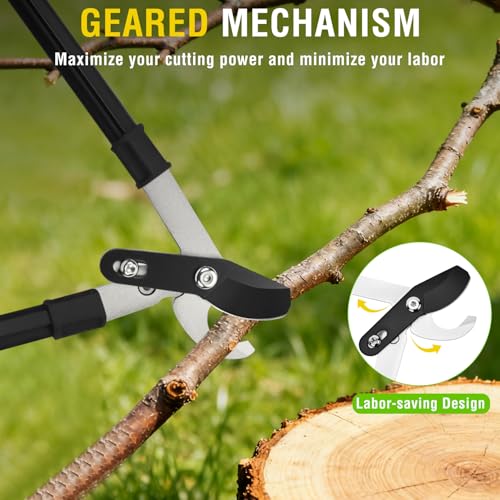 Yesker 29 Inch Loppers for Tree Trimming Heavy Duty Bypass Loppers Powerful Gear Action Sharp Steel Blade Tree Trimmer up to 1.5" Dia Cut Capacity Non-slip Handle Branch Cutter for Garden Maintenance 29" Loppers