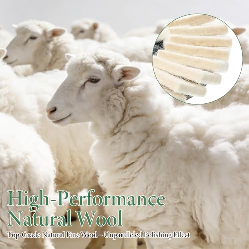 12 Pcs 4-1/2" Wool Polishing Wheel Disc & 3 Polishing Compounds