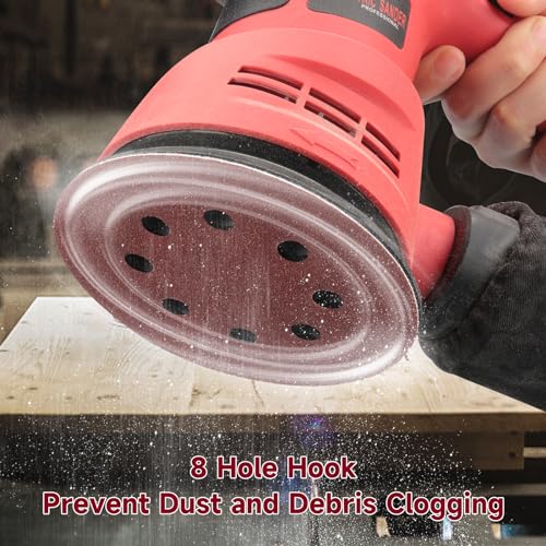 165 PCS 5 Inch Sanding Discs Random Orbital Sander Sandpaper MIX Grit-165pcs Aluminum oxide