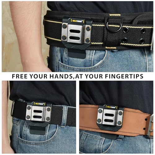 MELOTOUGH Tool Belt Suspenders, Drill Holder for Tool Belt, Black, One Size Fits All