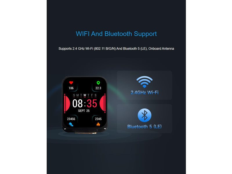 waveshare ESP32-S3 1.69inch LCD Display Development Board,240×280 Pixels 262K Color Micro LCD Display with ESP32-S3,Accelerometer and Gyroscope Sensor