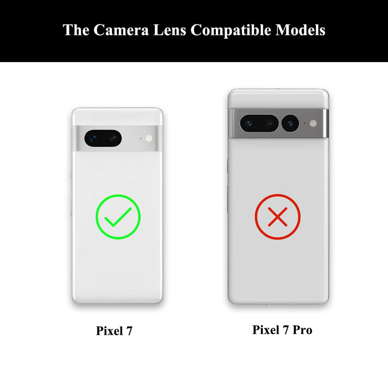 2 Sets Rear Camera Lens Glass Replacement with Adhesive Pre-Installed Compatible for Google Pixel 7 with Repair Tools and User Manual