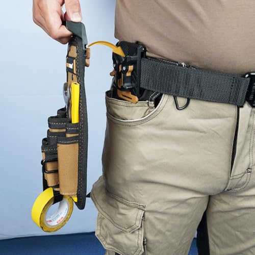MELOTOUGH Small Tool Pouch with Quick Release Belt Clip,Tool Belt Pouch Mini Work Organizer Tool Holster Knife Holder