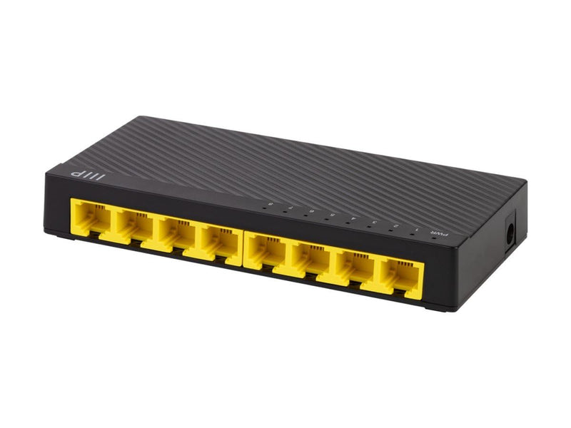Monoprice 8-Port Gigabit Ethernet Unmanaged Desktop Switch - 10/100/1000Mbps, RJ45, IEEE 802.3ab, Plug-n-Play, Fanless Design, Jumbo Frame Support, for Gaming and Streaming, Black