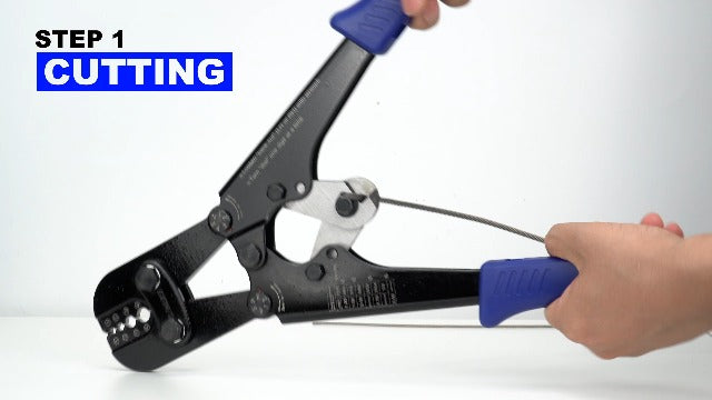 Sanuke Wire Rope Crimping Tool, 3/64" to 1/8" Wire Rope Crimper and Cutter Crimping Kit - 1608S Professional