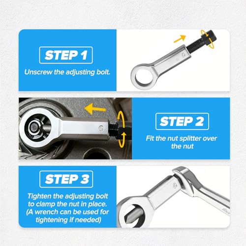 PLAYOCCAR 4PCS Nut Splitter Tool Heavy Duty for Removing Rusty Nuts