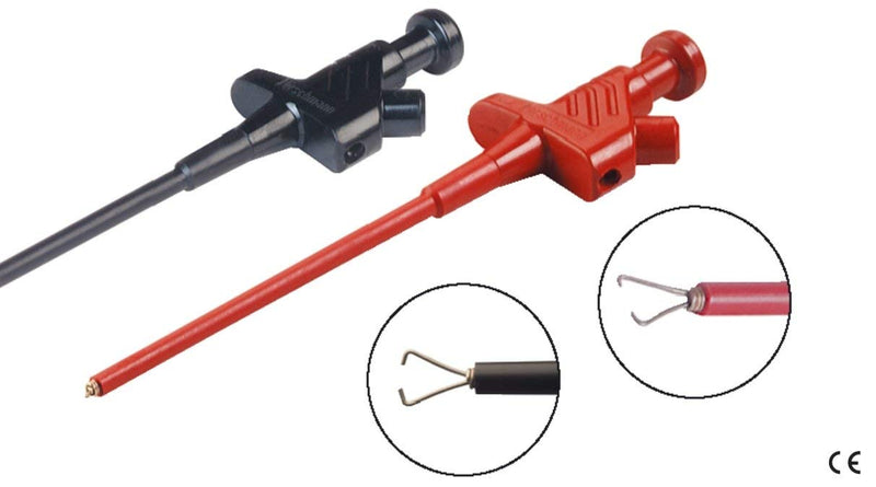 VELLEMAN - HMSET2 Hirschmann safety test lead set PMS 4 with test tips measuring leads lamellar plug 4mm, black / red 142921