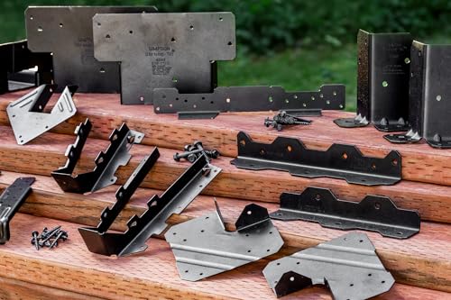 Simpson Strong-Tie LUS26PC Outdoor Accents LUSPC ZMAX, Black Powder-Coated Face-Mount Joist Hanger for 2x6 (Pack of 12)