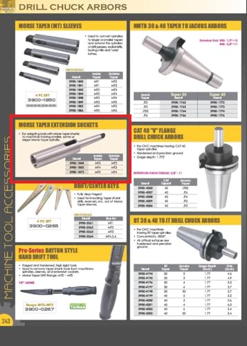 HHIP 3900-1845 MT3 Inside to MT2 Outside Drill Sleeve MT3 Inside, MT2 Outside Taper