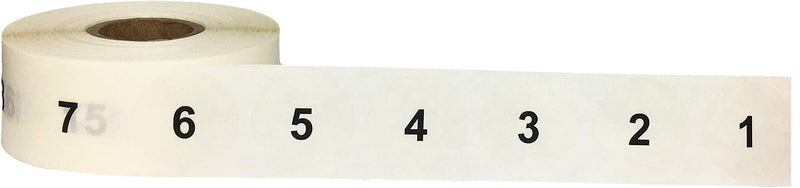 Clear Consecutive Number Stickers 1-1,000 | 1" Inch Round