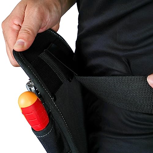 MELOTOUGH 7 Pocket Clip on Tool Pouch Small Tool Holder,Tool Holster and Knife Holder with Belt Clip,2" Nylon Web Work Tool Belt for Men with Heavy Duty Quick Release Rugged Metal Buckle
