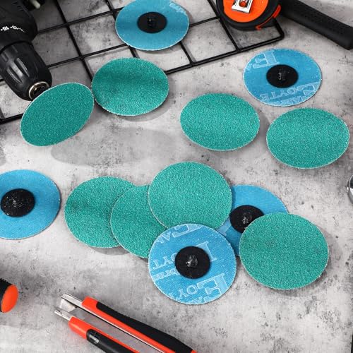 Newwiee 150 Pcs 3 Inch Sanding Discs 60 Grit, Quick Change Zirconia Discs