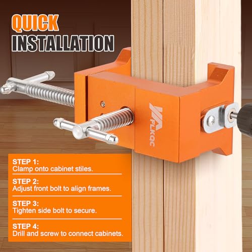 Cabinet Clamps, Cabinet Face Frame Installation Clamp, 2 Pack