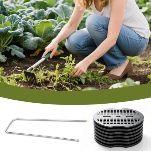U Shaped Garden Staples Kit 3mm x 15cm Compatible with Landscape Fabric Weed Barrier Artificial Turf Fence Ground Cover 200 Pack