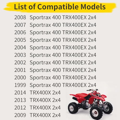 Engine Motor Mounts Bolts Spacers Brackets Compatible with Honda TRX400EX TRX400X 400EX 1999-2014