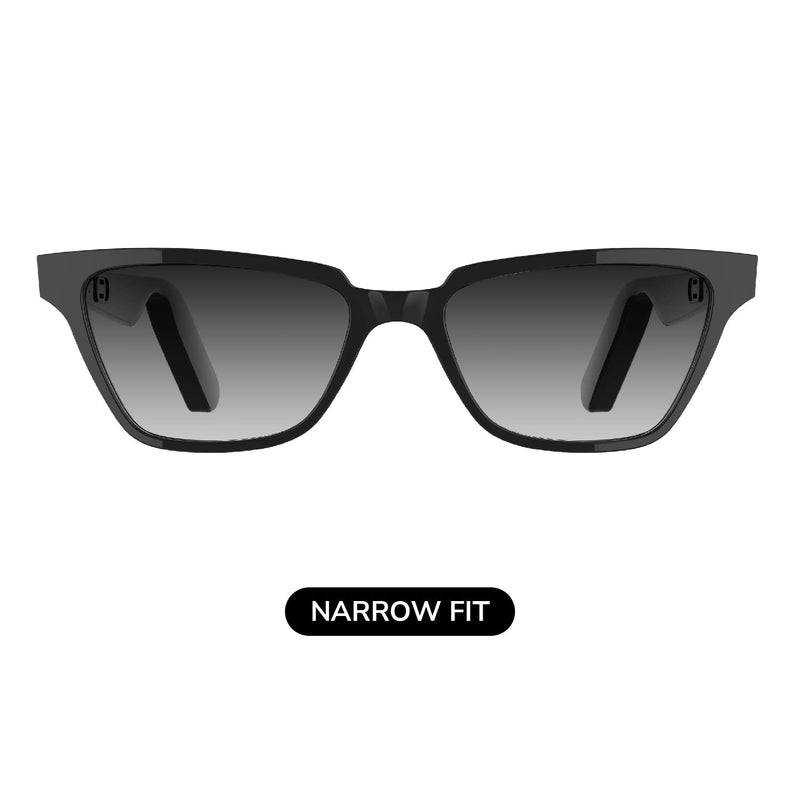 Lucyd - Smart Glasses w/UV Protection for Women - Open Ear, Noise Canceling Wireless Mics, Compatible with Voice Assistants – Nebula Black Gradient Polarized Lens