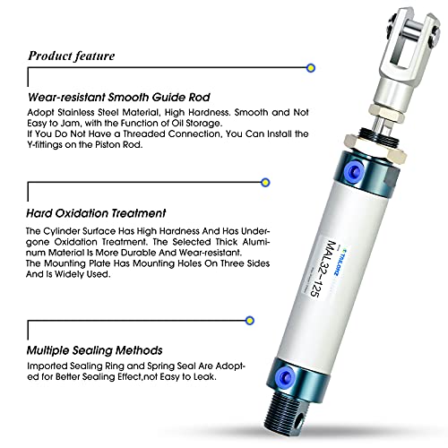 TAILONZ MAL Air Cylinder 32mm Bore 100mm Stroke with Y Connector (1Pc)