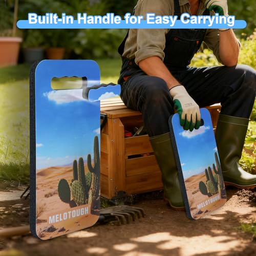 MELOTOUGH Bucket Caddy Organizer Bucket Tool Organizer for Garden Tools Fit 3.5 to 5 Gallon Bucket, Garden Kneeling Pad, 1" Thick Soft NBR Foam Kneeling Pads for Gardening, Cleaning, Work
