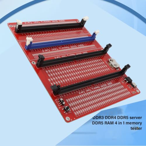 4 in 1 RAM Memory Tester Card Diagnostic Analyzer Memory Tester with Light Indicator for DDR3 DDR4 DDR5 UDMM and RDIMM Ideal for Desktop PC and Server