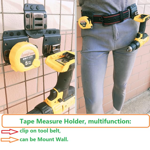 Tape Measure Holder for Belt, Drill Holder for Belt, Tape Measure Clip, Drill Belt Clip Drill Holster for Belt, without Belt Clips
