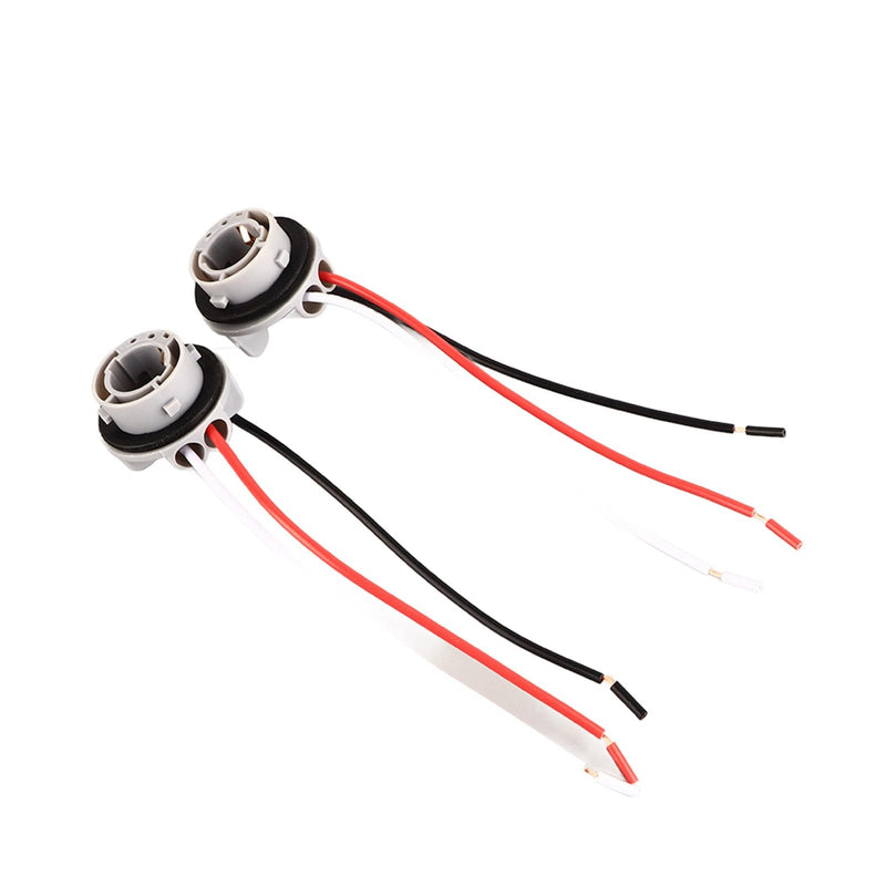 Lamp Holder Plug, Pack of 2 1157 Socket Turn Signal Brake Bulbs Holder Adapter Base Plug Cable
