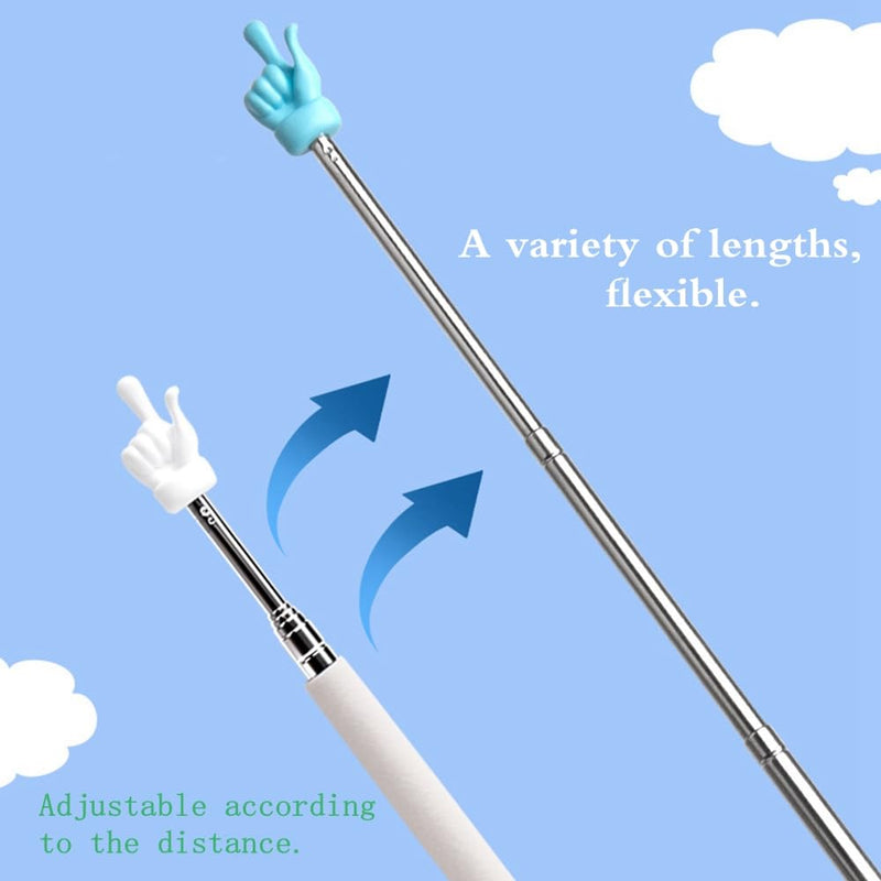Teacher Pointer Sticks Finger,Pointer for Classroom,Telescoping Hand Pointer, Retractable Classroom Pointer Fingers for Elementary School Kindergarten Teacher,Classroom Supplies (1 PCS, Blue) 1 PCS