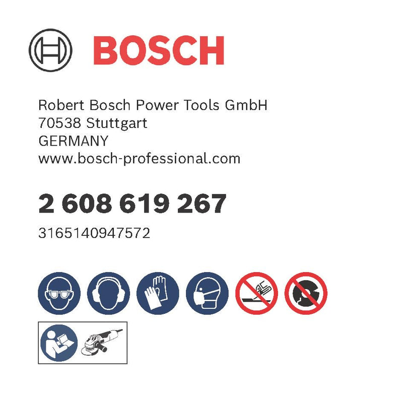 Bosch Professional 10 Pieces Straight Cutting Disc Standard (for Inox, X-LOCK, Bore Diameter : 22.23 mm, Thickness: 1 mm)., 2608619267 Ø 125 mm Pack of 10