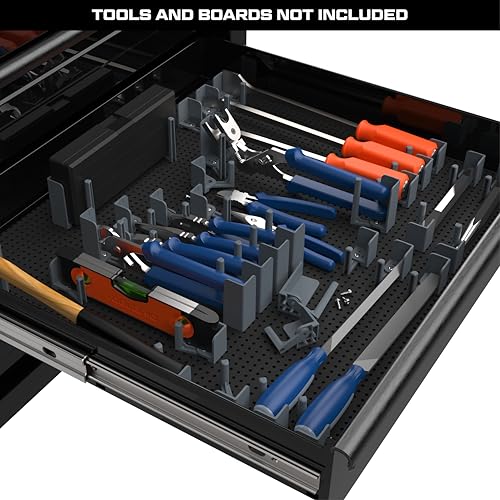 Modular Tool Organizer Bundles - Tool Box Organizer, Socket Organizer & Wall Panel Tool Organization System for Toolbox, Tool Kit & Garage Storage - PRIME PLIER BUNDLE