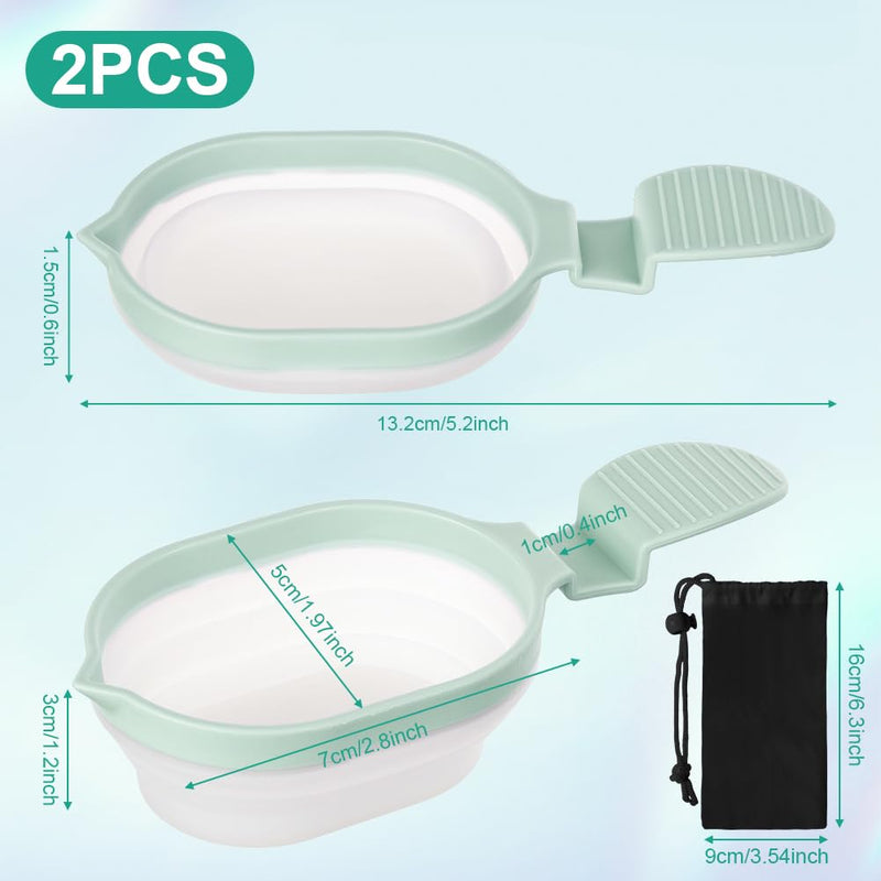 Reusable Urine Cup, 2 Pieces Collapsible Urine Catcher Cup, 50ml Sample Cup Sample Container, Easy to Use and Clean Green - 2 Pcs
