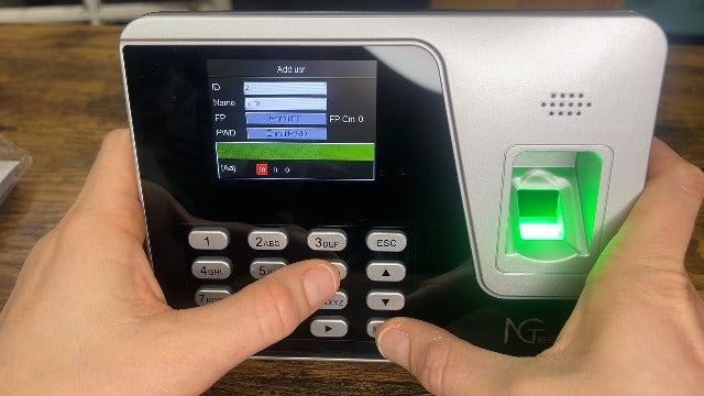 NGTeco Time Attendance Device for Employees (Fingerprint + PIN), Standalone Clock No WiFi/Software/Monthly Costs, German Silver