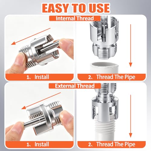 2026 New 4 in 1 Water Pipe Wrench Pipe Threader Tool Kit 1/2" 3/4" 1"