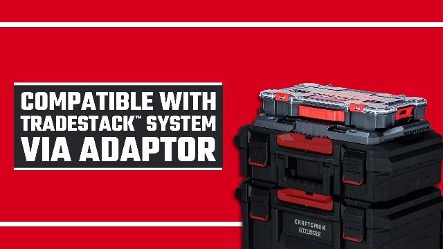 CRAFTSMAN VERSASTACK Storage Organizer, Small Parts Organizer, 20-Compartments, Lid Includes Secure Latch (CMST17828)