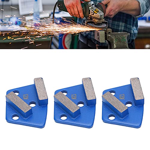 Ejoyous 3PCS Diamond Grinding Shoes Blocks, Trapezoid Grinding Shoes, Floor Grinder Disc High Hardness Metal Polishing Pads for Concrete Grinders Industrial Daily Use 120#