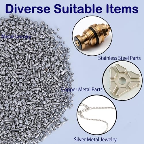 3LBS Stainless Steel Tumbling Media for Jewelers Steel Shot Tumbler Finishing Mix 3LBS Mix-3LBS