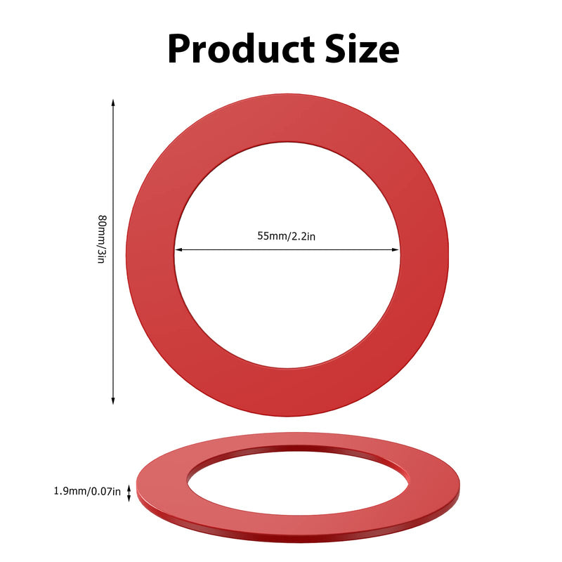Flush Valve Seal for Mansfield, 4 Pack Upgraded Silicone Material Toilet Tank Gasket Replacement Parts for 210 and 211, Equivalent to 630-0030 Red 4 Pack