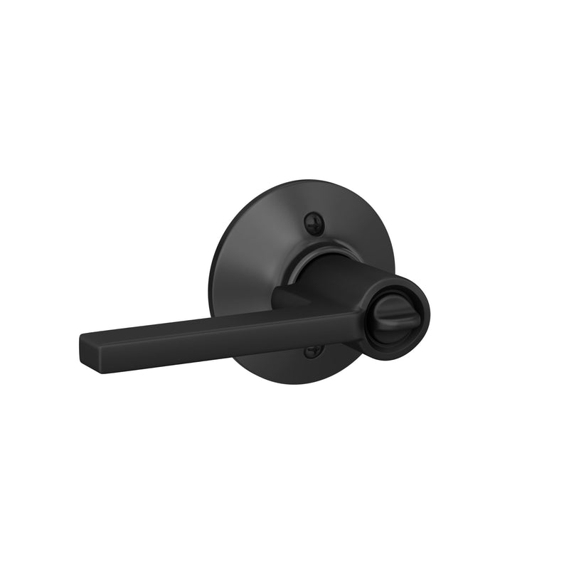 Schlage F51 V LAT 622 Latitude Door Lever, Keyed Entry Lock, Matte Black Standard