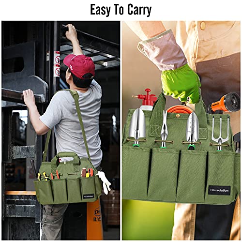 Housolution 900D Gardening Tote Bag with 8pcs Garden Tools Set