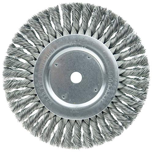 Weiler 08155 8" Standard Twist Knot Wire Wheel, .023" Steel Fill, 5/8" Arbor Hole, Made in the USA 0.023" Wire Size Pack of 1