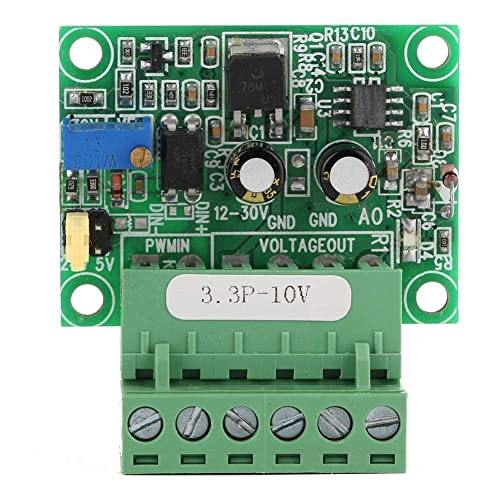 FTVOGUE 3.3V PWM Signal to 0-10V Voltage Converter D/A Digital to Analog PLC Conversion Module