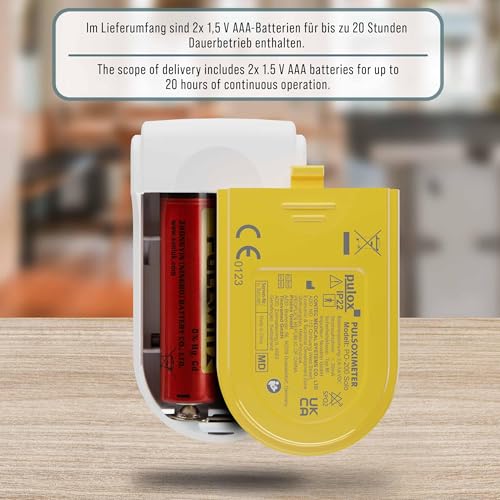 Pulse oximeter PULOX PO-200 Solo Finger Pulse Oximeter for Measuring Pulse and Oxygen Saturation on Finger | With precision indicator for reliable control of oxygen saturation, heart rate and perfusion index PO-200 Solo (Yellow)