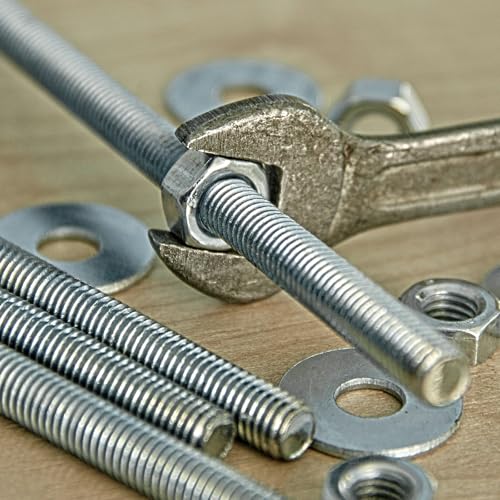 PATIKIL 1/2"-13 UNC 304 Stainless Steel Fully Threaded Rod, 3Pcs 15.7" Length Long Threaded Screw Right Hand Threads All Threaded Rod Studs for Anchoring Bolt, Clamps, Hangers and U-Bolts 1/2"-13 x 15.7" 3